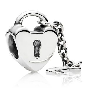 NEW Pandora Key to My Heart and Lock Charm. Sterling Silver. BRAND NEW